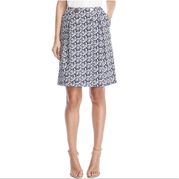 Draper James Dresses & Skirts - Draper James Blue Cortland Printed Skirt Size 4